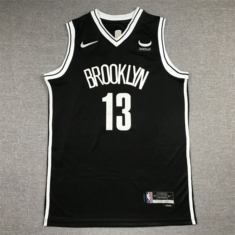 Men Brooklyn Nets #13 Harden Black Nike New Game NBA Jersey